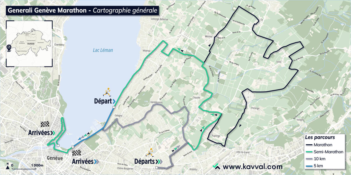 marathon de Geneve - map