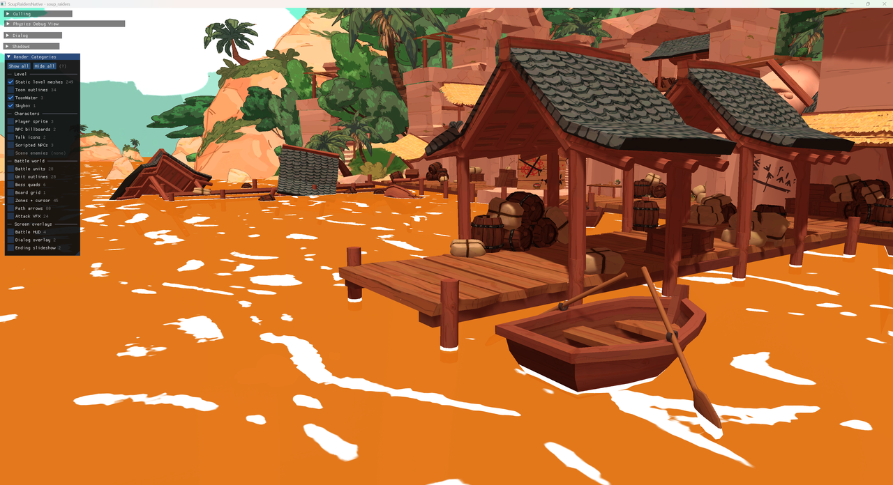 Soup Raiders docks with the skybox