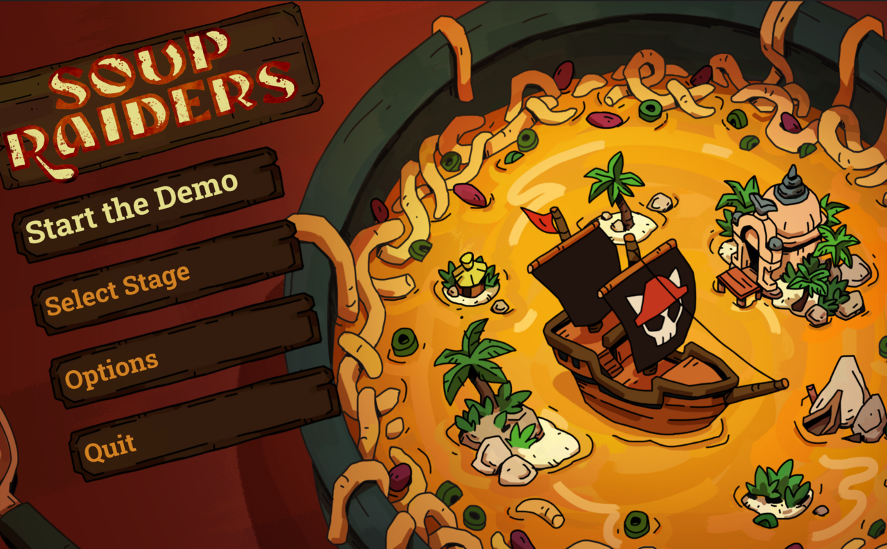 The Soup Raiders title screen