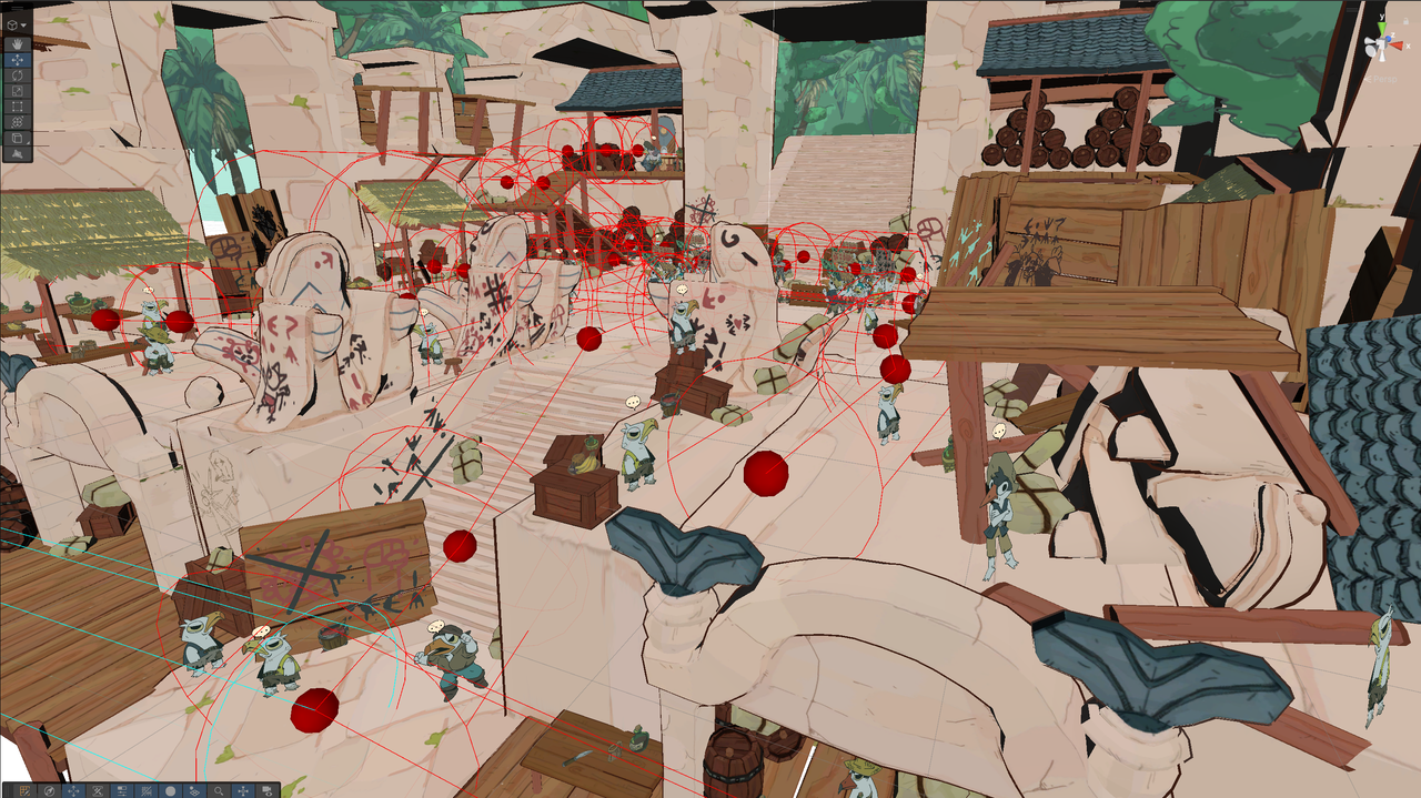 Camera snap points and their connections in Unity