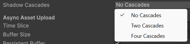 cascaded unity setting